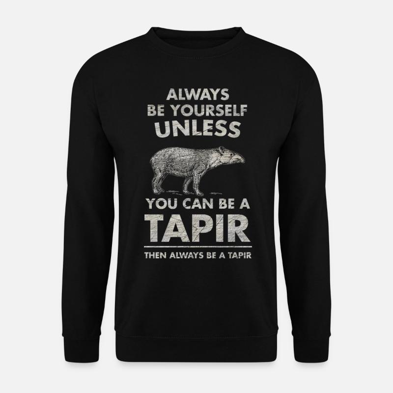 Tapir Tier Rüssel Zootier Vintage Geschenk - Unisex Pullover - Schwarz