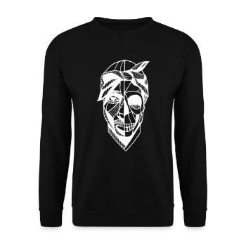 Skeletal Skull Rapper - Unisex Sweatshirt - black - Front - Alina (178cm) & Michal (187cm)