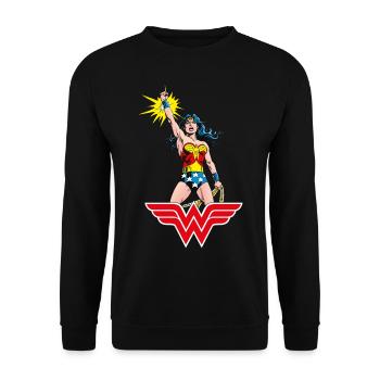 Wonder Woman Victory Freude - Unisex Pullover - Schwarz - Vorne - Alina (178cm) & Michal (187cm)