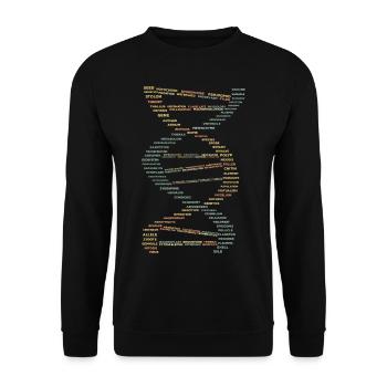 DNA Evolution Medizin - Unisex Pullover - Schwarz - Vorne - Alina (178cm) & Michal (187cm)