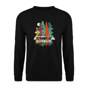 Switzerland - Unisex Sweatshirt - black - Front - Alina (178cm) & Michal (187cm)