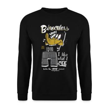 Looney Tunes Daffy Duck Binoculars - Unisex Sweatshirt - black - Front - Alina (178cm) & Michal (187cm)