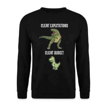 Graphic Designer Graphic Designer Artist - Unisex Sweatshirt - black - Front - Alina (178cm) & Michal (187cm)
