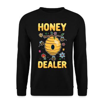 Marchand de miel Apiculteur Abeille Whisperer Bee - Sweat-shirt Unisexe - noir - Devant - Alina (178cm) & Michal (187cm)