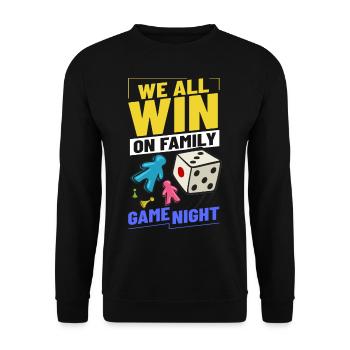 Board Game Board Game Player Family - Unisex Sweatshirt - black - Front - Alina (178cm) & Michal (187cm)