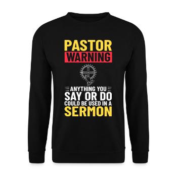 Pasteur Église Ministre Christ Spirituel Jésus - Sweat-shirt Unisexe - noir - Devant - Alina (178cm) & Michal (187cm)