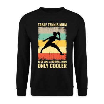 Tischtennis Tischtennis Mama Mütter Tag Vintage - Unisex Pullover - Schwarz - Vorne - Alina (178cm) & Michal (187cm)