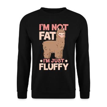 Je ne suis pas grosse, je suis juste de l’alpaga N moelleux - Sweat-shirt Unisexe - noir - Devant - Alina (178cm) & Michal (187cm)