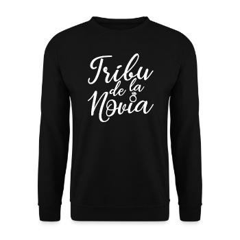 Tribu de la Novia Bride's Tribe Bridesmaid Wedding - Unisex Sweatshirt - black - Front - Alina (178cm) & Michal (187cm)