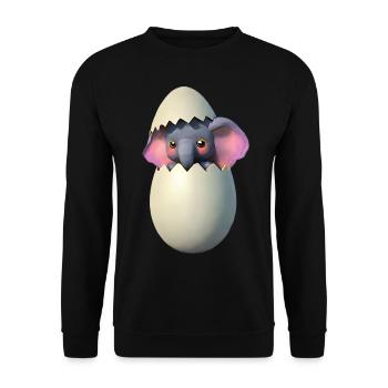 Baby elephant hatch - Unisex Sweatshirt - black - Front - Alina (178cm) & Michal (187cm)