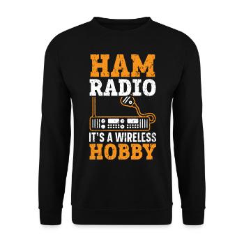 Ham Radio A Wireless Hobby Radio Radio - Unisex Sweatshirt - black - Front - Alina (178cm) & Michal (187cm)