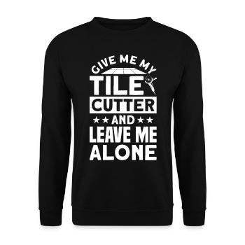 Flooring Flooring Installer Tiler Flooring - Unisex Sweatshirt - black - Front - Alina (178cm) & Michal (187cm)
