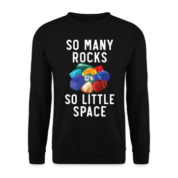 So many stones, so little space Collecting stones - Unisex Sweatshirt - black - Front - Alina (178cm) & Michal (187cm)
