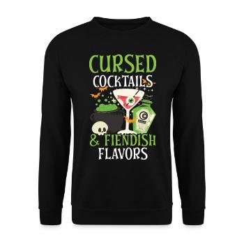 Cursed cocktails & devilish flavors - Unisex Sweatshirt - black - Front - Alina (178cm) & Michal (187cm)