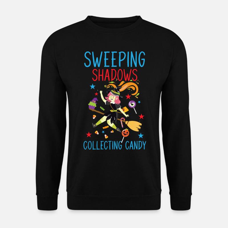 Sweeping shadows collecting candy Halloween - Unisex Sweatshirt - black