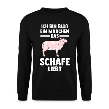 Landwirt Schäfer Bauernhof Schafe - Unisex Pullover - Schwarz - Vorne - Alina (178cm) & Michal (187cm)