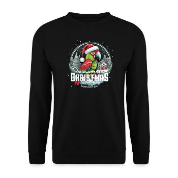 Christmas Parrot -squawktastic Christmas - Unisex Sweatshirt - black - Front - Alina (178cm) & Michal (187cm)