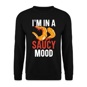Buffalo Wings Foodie Cuisine Américaine Poulet - Sweat-shirt Unisexe - noir - Devant - Alina (178cm) & Michal (187cm)