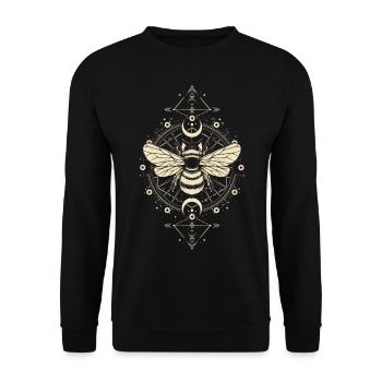Astronomy - Mystical Bee Moon Phases - Gold - Unisex Sweatshirt - black - Front - Alina (178cm) & Michal (187cm)