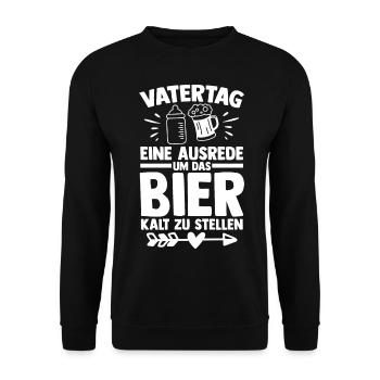 Dad Beer Father Father's Day - Unisex Sweatshirt - black - Front - Alina (178cm) & Michal (187cm)