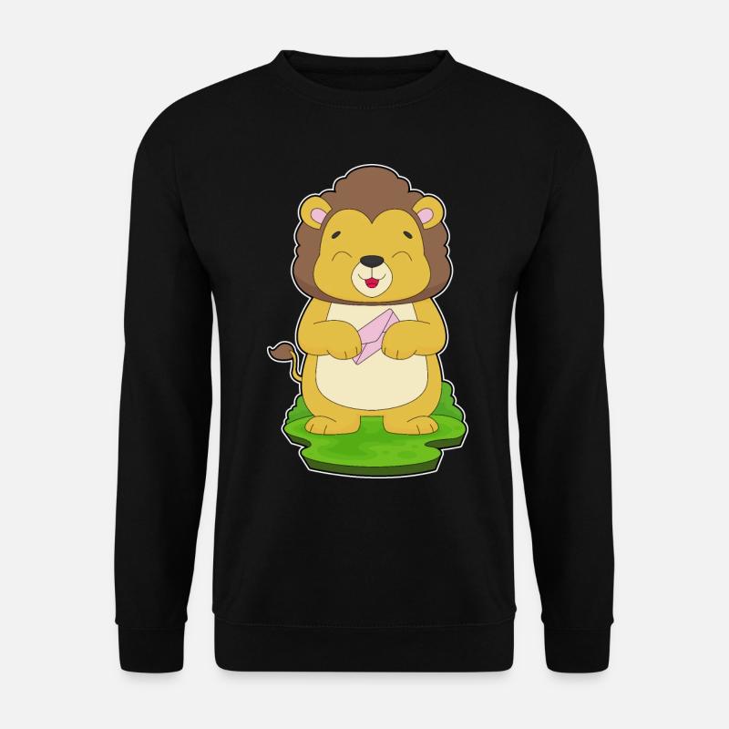 Lion Envelope - Unisex Sweatshirt - black