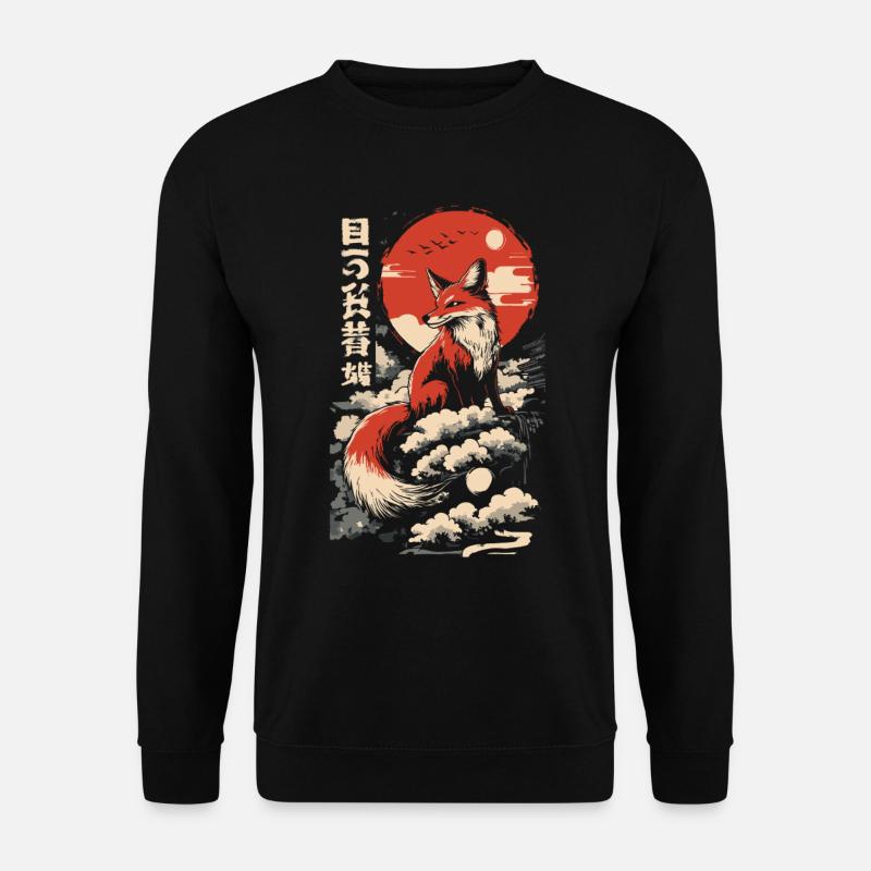 Fox Kitsune Japan - Unisex Sweatshirt - black