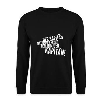 LASS DAS MAL DEN KAPITÄN MACHEN DU LAPPEN - Unisex Pullover - Schwarz - Vorne - Alina (178cm) & Michal (187cm)