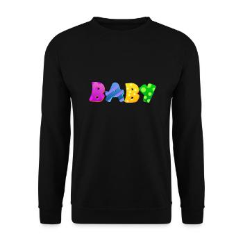 Baby Eltern Kind Geschenk Sprüche Geburt Mama Papa - Unisex Pullover - Schwarz - Vorne - Alina (178cm) & Michal (187cm)