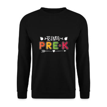 Team Pre K Teacher - Unisex Sweatshirt - black - Front - Alina (178cm) & Michal (187cm)