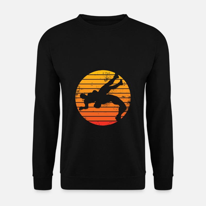 Retro Ringer - Unisex Pullover - Schwarz