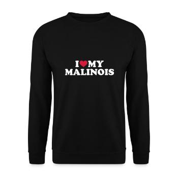 Malinois - Unisex Pullover - Schwarz - Vorne - Alina (178cm) & Michal (187cm)
