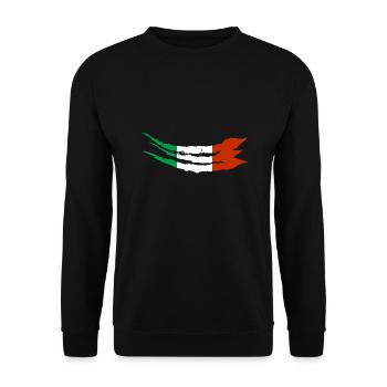 Italy Flag Scratch Italian Flag Claws - Unisex Sweatshirt - black - Front - Alina (178cm) & Michal (187cm)