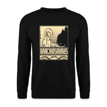 Brachiosaurus Vintage Dino - Sweat-shirt Unisexe - noir - Devant - Alina (178cm) & Michal (187cm)