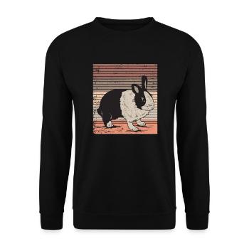 lapin néerlandais - Sweat-shirt Unisexe - noir - Devant - Alina (178cm) & Michal (187cm)