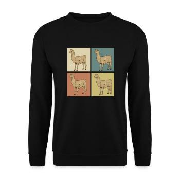 Alpaka - Unisex Pullover - Schwarz - Vorne - Alina (178cm) & Michal (187cm)