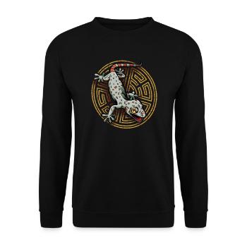 Gecko Gekko wall gecko reptile wilderness gift - Unisex Sweatshirt - black - Front - Alina (178cm) & Michal (187cm)