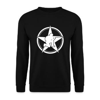 soldier - Unisex Sweatshirt - black - Front - Alina (178cm) & Michal (187cm)