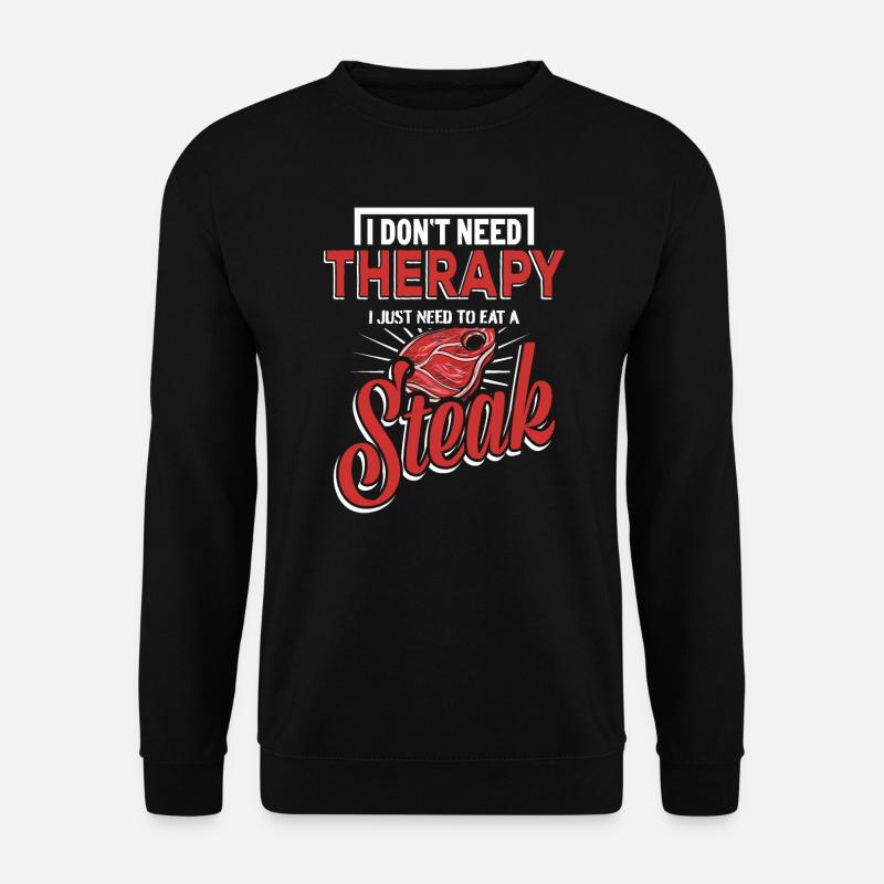 Steak Fleisch - Unisex Pullover - Schwarz