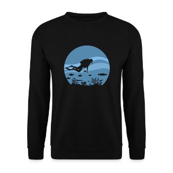 Diver - Unisex Sweatshirt - black - Front - Alina (178cm) & Michal (187cm)