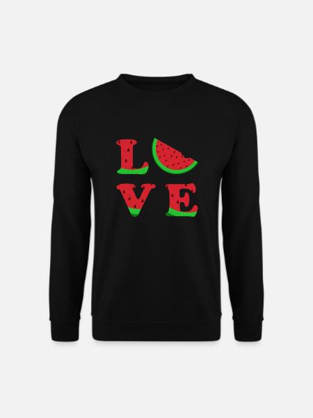 Love Wassermelone Typografie Vegetable Geschenk - Unisex Pullover - Schwarz