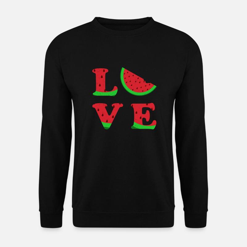 Love Wassermelone Typografie Vegetable Geschenk - Unisex Pullover - Schwarz