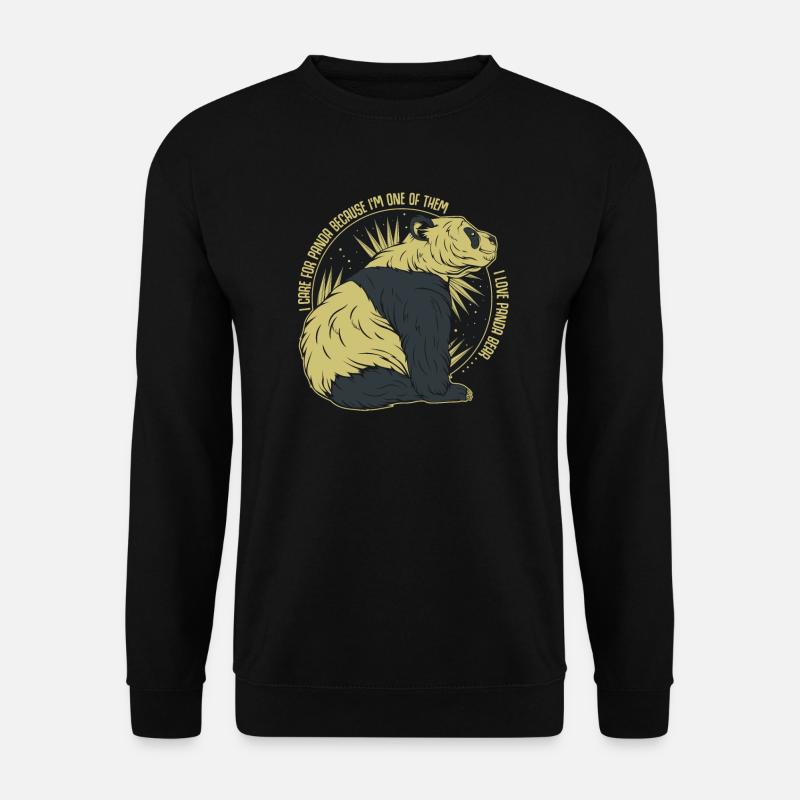 Panda - Unisex Pullover - Schwarz