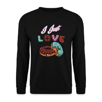 donut - Unisex Sweatshirt - black - Front - Alina (178cm) & Michal (187cm)