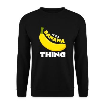 bananes - Sweat-shirt Unisexe - noir - Devant - Alina (178cm) & Michal (187cm)