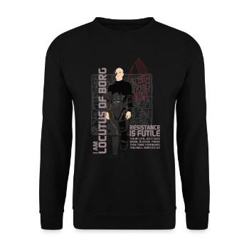 Star Trek La Nouvelle Génération Locutus Of Borg - Sweat-shirt Unisexe - noir - Devant - Alina (178cm) & Michal (187cm)