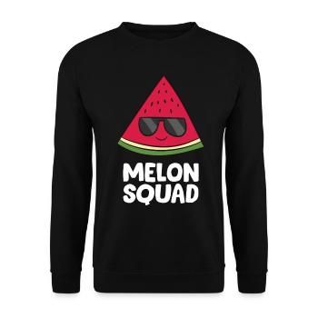 Watermelon - Melon Squad with sunglasses - Unisex Sweatshirt - black - Front - Alina (178cm) & Michal (187cm)