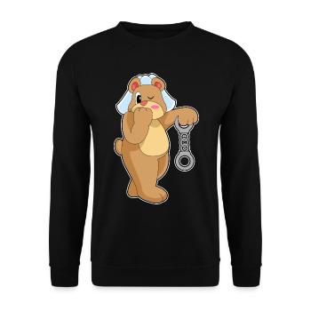 Mariage des menottes de la mariée de l’ours - Sweat-shirt Unisexe - noir - Devant - Alina (178cm) & Michal (187cm)