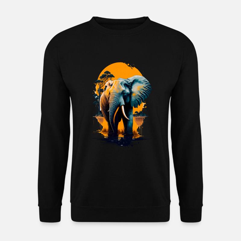 Elephant - Unisex Sweatshirt - black