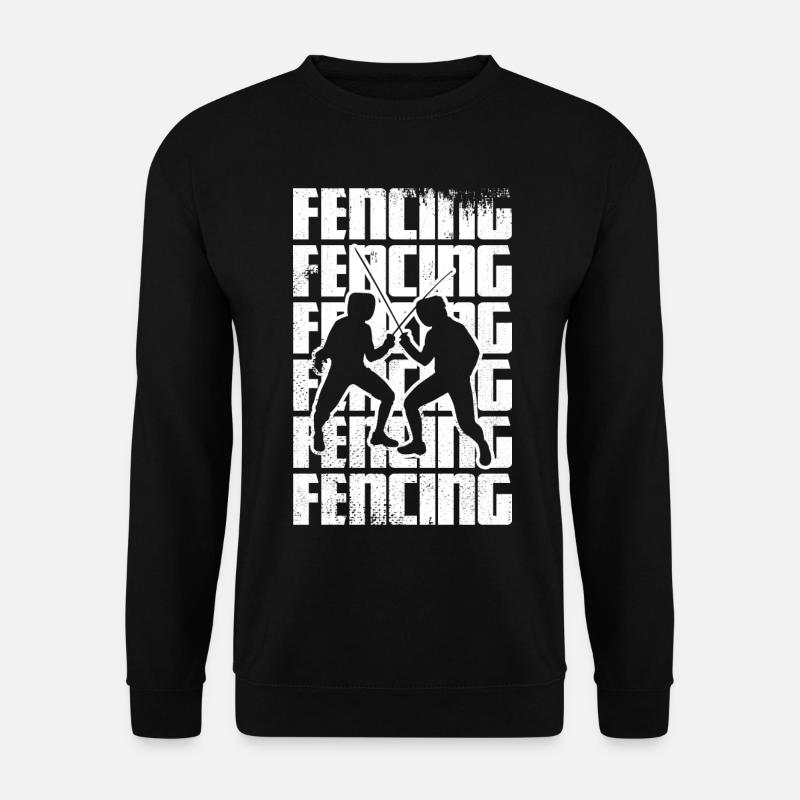 Klassisches Fechten Skizze - Unisex Pullover - Schwarz