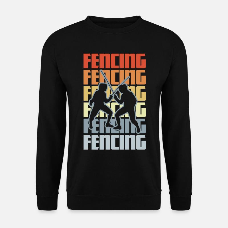 Retro Fechten - Unisex Pullover - Schwarz